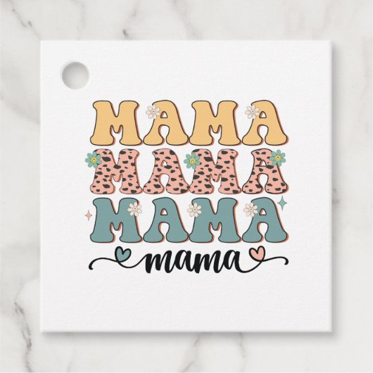 Mama Flower Bedankjes Labels (Voorkant)