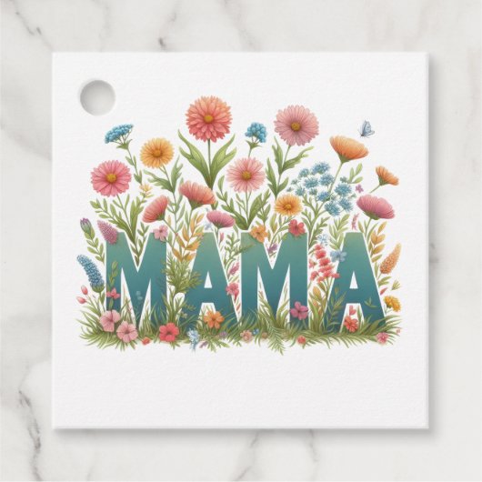 Mama Flowers Bedankjes Labels (Voorkant)