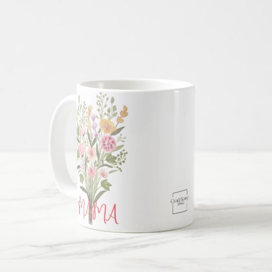 Mama Flowers Koffiemok (Voorkant links)