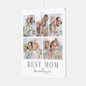 Mama Fotocollage Kerstmis Metalen Ornament (Voorkant links)