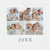 Mama Fotocollage Kerstmis Metalen Ornament (Achterkant)