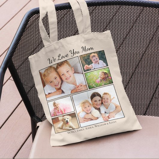 Mama foto's gepersonaliseerd tote bag
