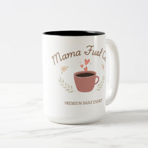 Mama Fuel Co. Gezellig Coffee Moeder Design Tweekleurige Koffiemok