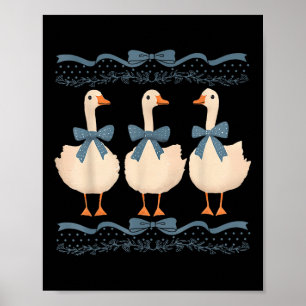 Mama Gans met Baby ganzen Blue Ribbon Goo Poster