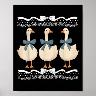 Mama Gans met Baby ganzen  Blue Ribbon Goo Poster