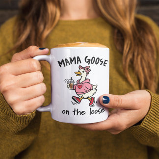 Mama Gans op Hol Funny Moeder Gans Cartoon Koffiemok