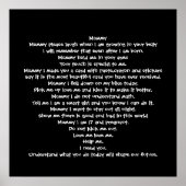mama gedicht poster (Voorkant)