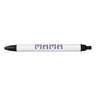 Mama gelukkige moeders retro paars voeg naam tekst zwarte inkt pen