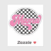 Mama Geruite Vans Retro  Sticker Roze (Vel)