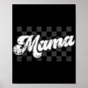 Mama Geruite Vintage Moederdag Moeder Vrouwen Poster