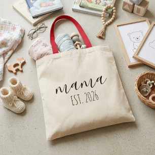 Mama Gesticht 2026 Wordt Mama Minimalistisch Geper Tote Bag