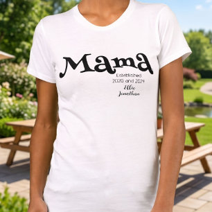 Mama Gevestigd Op Maat Gemaakte Kinderen Naam Nieu T-shirt