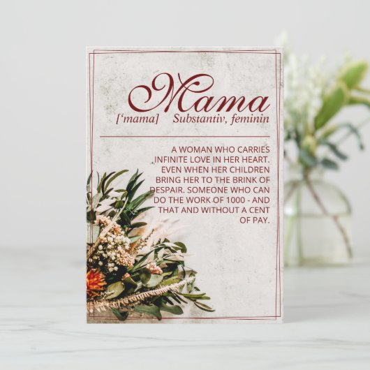 Mama - gewoon onvervangbaar - Bouquet (Staand voorkant)