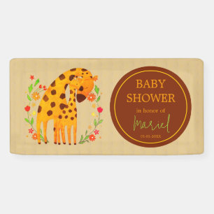 Mama Giraffe en Kalf Baby shower Spandoek