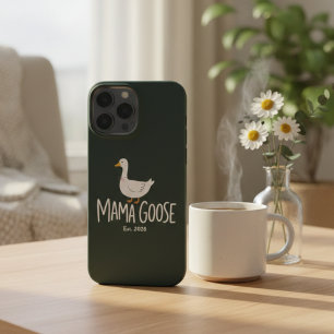 Mama Goose Minimalistische Cute Goose Mama Design iPhone 13 Pro Max Hoesje