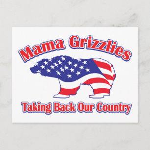 Mama Grizzlies Briefkaart Horizontale Sjabloon