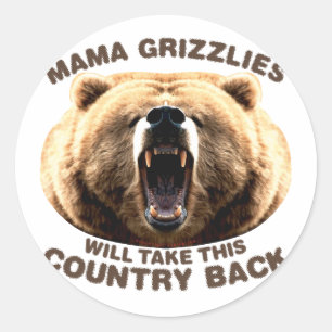 Mama Grizzlies Ronde Sticker
