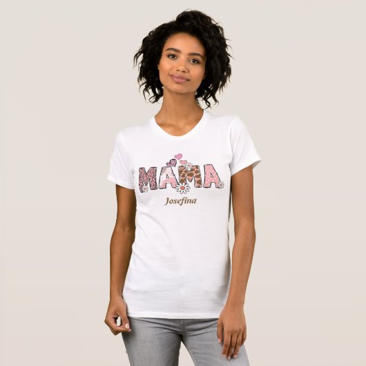 Mama Groovy met aangepaste naam Matching T-shirt (Voorkant volledig)