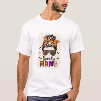 Mama Halloween rommelige knot T-shirt