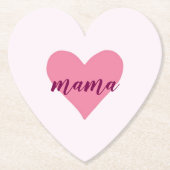 Mama Hartvormig Papier Onderzetter – Perfect Gift (Voorkant)