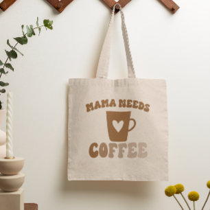 Mama heeft Coffee Brown Retro Moederdag nodig Tote Bag