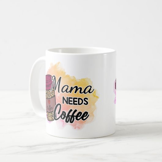 Mama heeft koffie Mok nodig (Voorkant links)