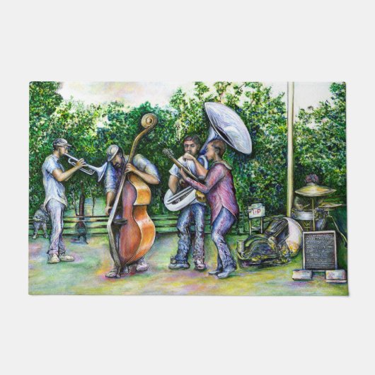 Mama heeft me nooit gewaarschuwd voor Tuba-spelers Deurmat (Voorkant)