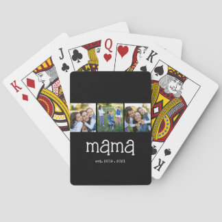 Mama Heeft Modern 3 Foto Pokerkaarten