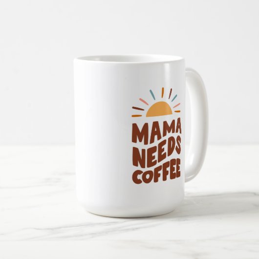 Mama heeft Mok Coffee Retro nodig (Voorkant rechts)
