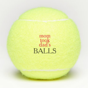 Mama heeft pap's tennisballen meegenomen