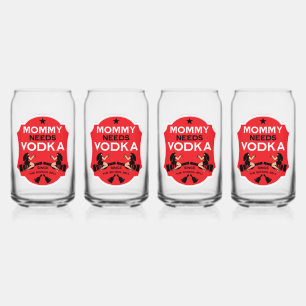 Mama heeft wodka nodig blikvorm glas