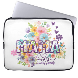 Mama het hart van Familie Trendy Design Laptop Sleeve