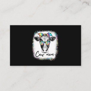 Mama Highland Koe met Baby Calf Floral Mothers da Visitekaartje