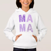 MAMA Hoodie – Purple Pattern Zebra Love (Devant)