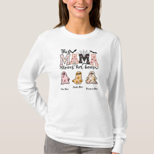 Mama houdt van haar boeken - gepersonaliseerde 3 B T-shirt