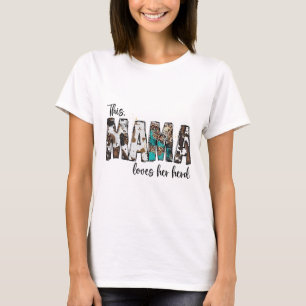 mama houdt van haar kudde luipaard Koeienhuid voor T-shirt