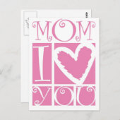 Mama, ik hou van je briefkaart (Voorkant / Achterkant)