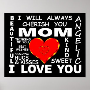 Mama, ik hou van je poster