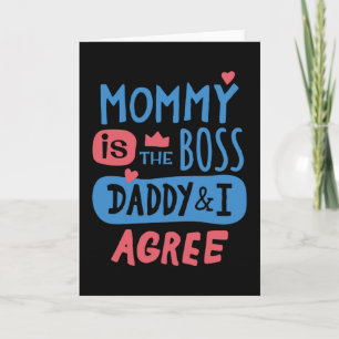 Mama is de baas Papa en ik zijn het eens Kaart
