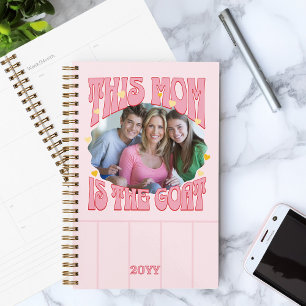 Mama is de Geit Foto Roze Rode Retro Planner