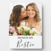 Mama is mijn beste gepersonaliseerde foto fotoplaat (voorkant)