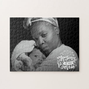 Mama is mijn beste vriendin Foto Quote Lettering O Legpuzzel