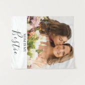 Mama is mijn beste vriendin Gepersonaliseerde name Wandkleed (Voorkant (horizontaal))