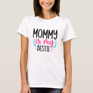 Mama is mijn beste vriendin Typografie T-shirt