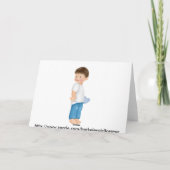 Mama is mijn Valentijn (jongen) Wenskaart Feestdagen Kaart (Achterkant)