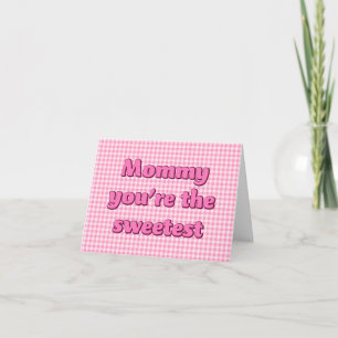 Mama, jij bent de liefste roze cupcake kaart