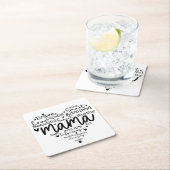 Mama, jij bent vierkante kartonnen onderzetter (Insitu)