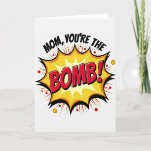 Mama kaart in stripstijl voor Moederdag