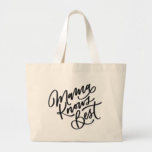 Mama kent Best Hand Lettered Grote Tote Bag (Voorkant)