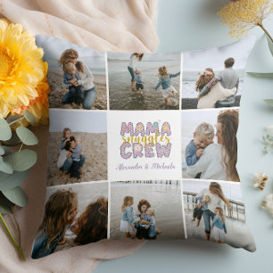 Mama Knuffel Crew Bloem 8 Foto Collage Kussen